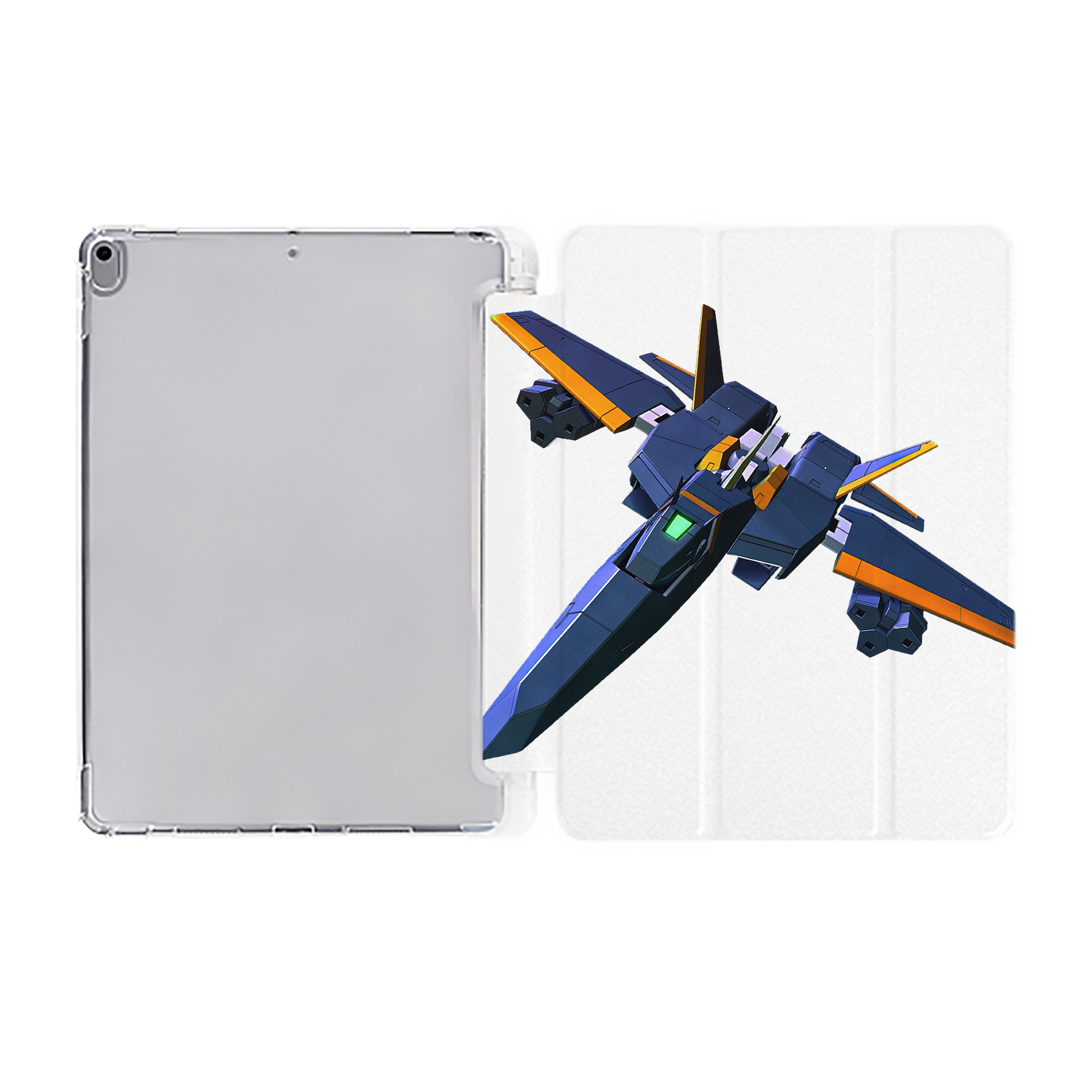 （画像用） 機動戦士ガンダム Mobile Suit Gundam IPad ケース ペン収納付き 三つ折りスタンド PUレザー×シリコン 対応機種9.5/10.5/10.9インチ